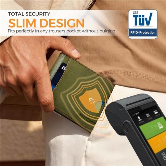 New Slim Novelty Wallets for Men RFID Blocking 11 Card Holder Minimalist - Picture 5 of 8